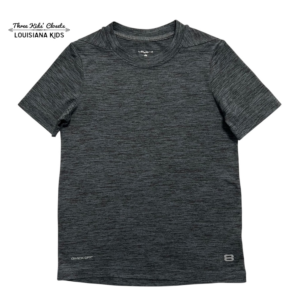 Layer 8 Boys S Charcoal Grey Quick-Dry Athletic Tee